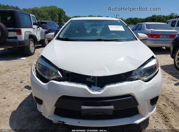 2T1BURHE4GC679529 2016 TOYOTA COROLLA White Widok zestawu wskaźników