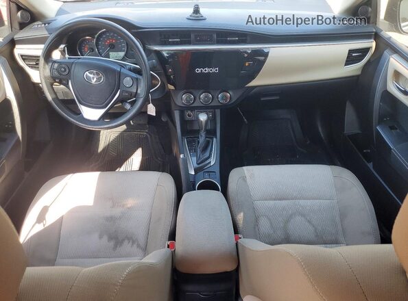 2T1BURHE4GC699909 2016 TOYOTA COROLLA Silver Առջևի վահանակի տեսք