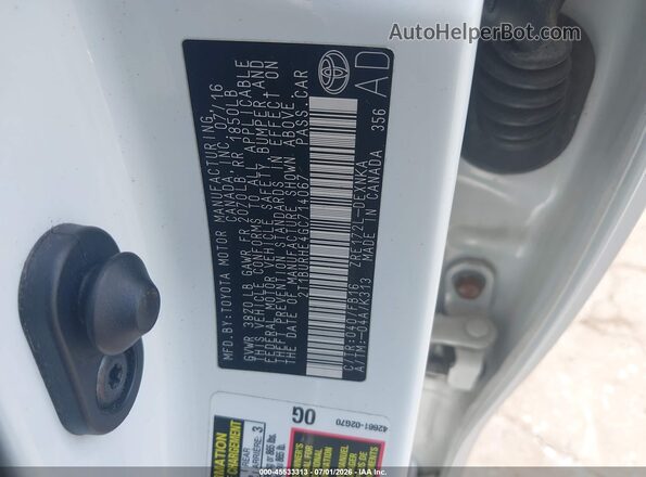 2T1BURHE4GC714067 2016 TOYOTA COROLLA White Շարժիչի բաժամունքի տեսք