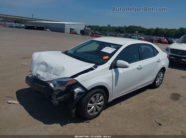 2T1BURHE4GC727692 2016 TOYOTA COROLLA Белый Передняя левая четверть