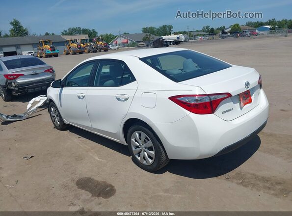 2T1BURHE4GC727692 2016 TOYOTA COROLLA Белый Задняя левая четверть
