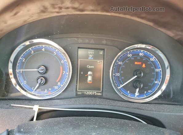 2T1BURHE4HC811271 2017 TOYOTA COROLLA Blue Instrument cluster view