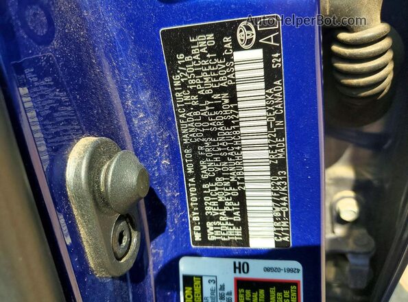 2T1BURHE4HC811271 2017 TOYOTA COROLLA Blue VIN sticker view