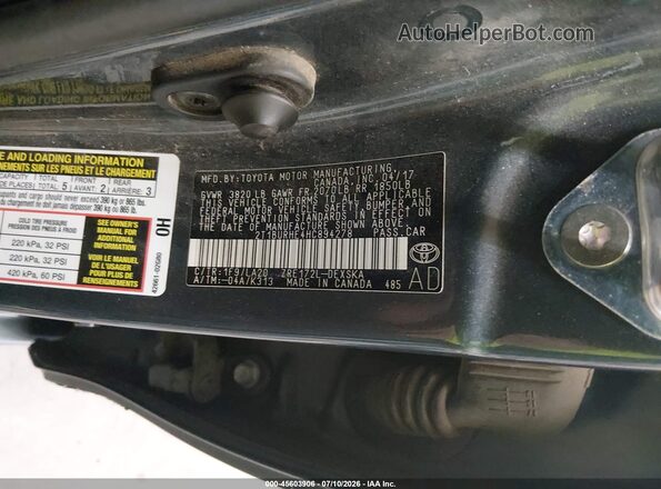 2T1BURHE4HC894278 2017 TOYOTA COROLLA Turquoise Շարժիչի բաժամունքի տեսք