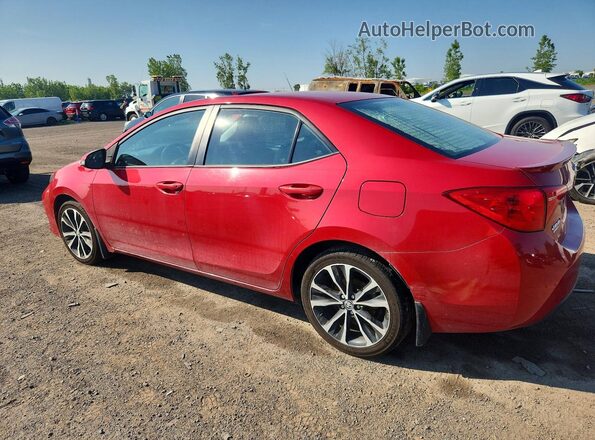 2T1BURHE4JC030160 2018 TOYOTA COROLLA Red Trasero izquierdo