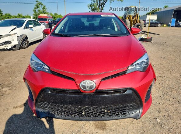 2T1BURHE4JC030160 2018 TOYOTA COROLLA Red Vista frontal