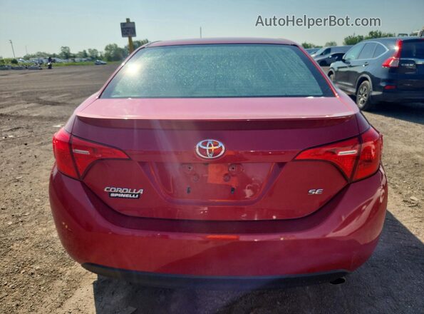 2T1BURHE4JC030160 2018 TOYOTA COROLLA Red Vista trasera