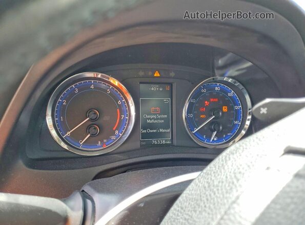 2T1BURHE4KC165320 2019 TOYOTA COROLLA Red Instrument cluster view