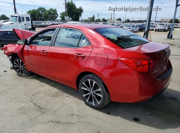 2T1BURHE4KC165320 2019 TOYOTA COROLLA Red Rear left