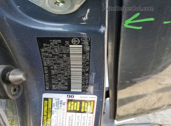 2T1BURHE4KC165432 2019 TOYOTA COROLLA Blue VIN კოდის სტიკერის ხედი