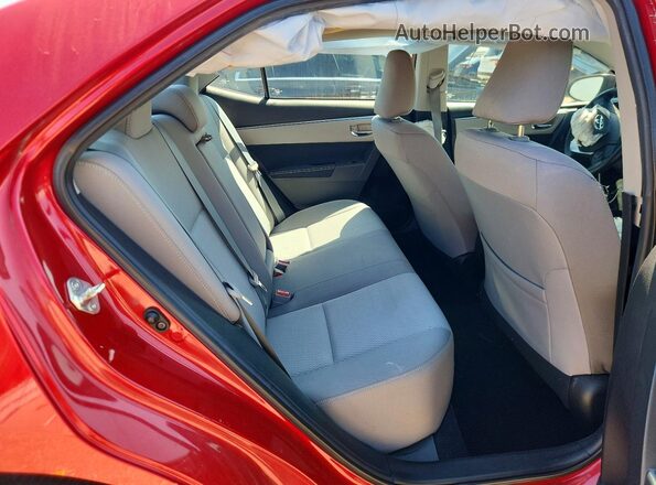 2T1BURHE5GC486726 2016 TOYOTA COROLLA Red Rear seats view