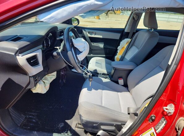 2T1BURHE5GC486726 2016 TOYOTA COROLLA Red Front interior view