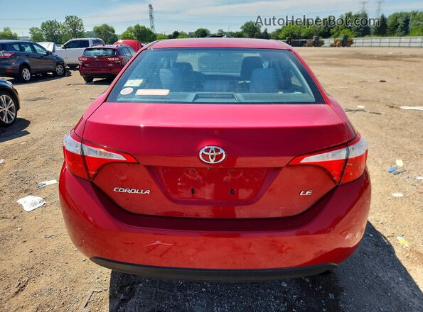 2T1BURHE5GC486726 2016 TOYOTA COROLLA Red Rear view