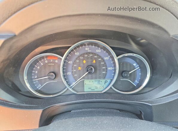 2T1BURHE5GC486726 2016 TOYOTA COROLLA Red Instrument cluster view