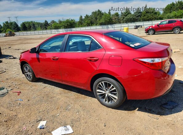 2T1BURHE5GC486726 2016 TOYOTA COROLLA Red Rear left