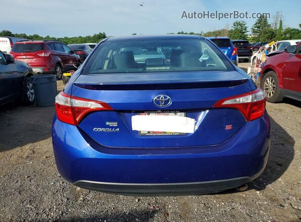 2T1BURHE5GC501483 2016 TOYOTA COROLLA Blue Rear view