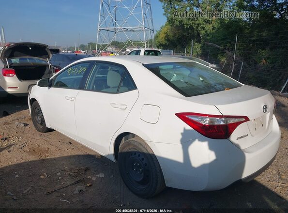 2T1BURHE5GC513309 2016 TOYOTA COROLLA Белый Задняя левая четверть