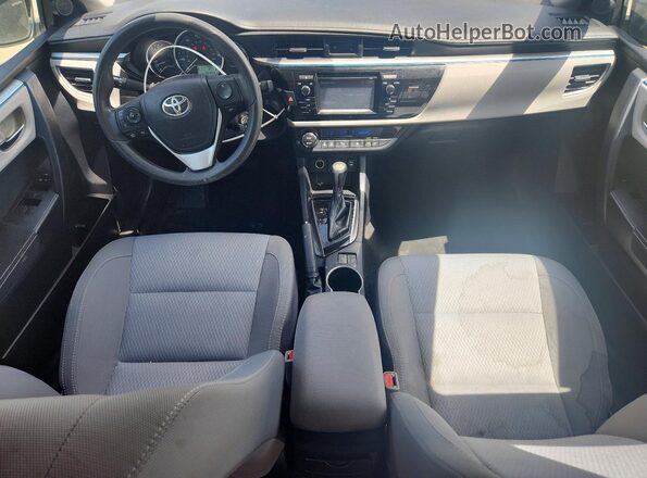 2T1BURHE5GC577477 2016 TOYOTA COROLLA Silver Առջևի վահանակի տեսք