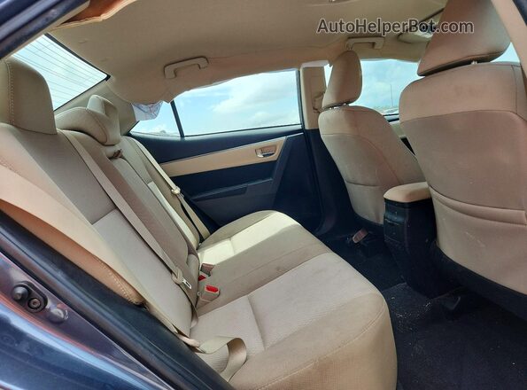 2T1BURHE5GC589998 2016 TOYOTA COROLLA Gray Widok tylnych siedzeń