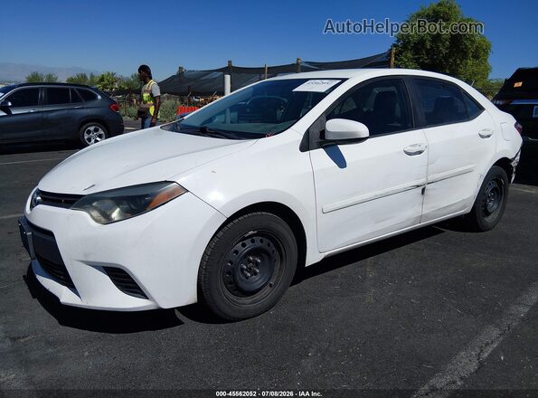 2T1BURHE5GC615192 2016 TOYOTA COROLLA White წინა მარცხენა ხედი სამი მეოთხედიდან