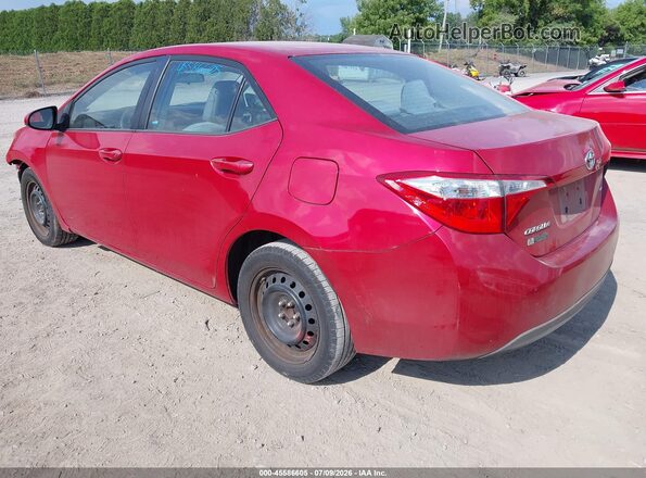 2T1BURHE5GC693987 2016 TOYOTA COROLLA Red Tył lewy
