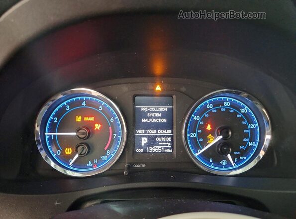 2T1BURHE5HC806113 2017 TOYOTA COROLLA Silver Vista del cuadro de instrumentos