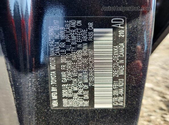 2T1BURHE5HC851987 2017 TOYOTA COROLLA Black ძრავის განყოფილების ხედი