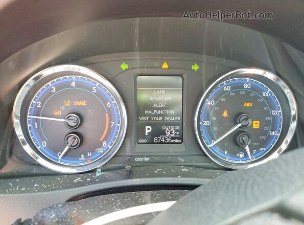 2T1BURHE5JC059800 2018 TOYOTA COROLLA Gray Սարքավորումների վահանակի տեսք