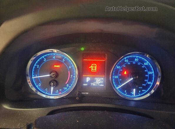 2T1BURHE5JC989583 2018 TOYOTA COROLLA White Instrument cluster view