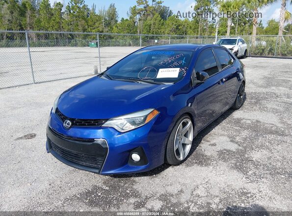 2T1BURHE6GC570411 2016 TOYOTA COROLLA Синий Передняя левая четверть