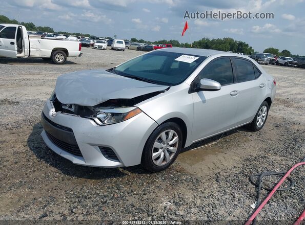 2T1BURHE6GC586205 2016 TOYOTA COROLLA Silver Vista tres cuartos delantera izquierda