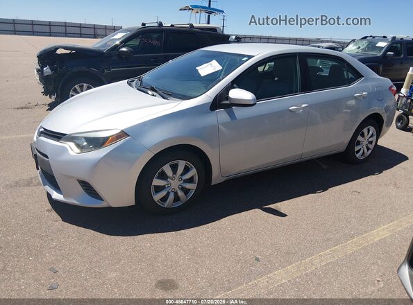 2T1BURHE6GC602838 2016 TOYOTA COROLLA Silver Vista tres cuartos delantera izquierda