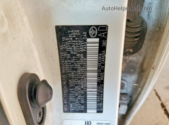 2T1BURHE6GC655958 2016 TOYOTA COROLLA White Widok komory silnika