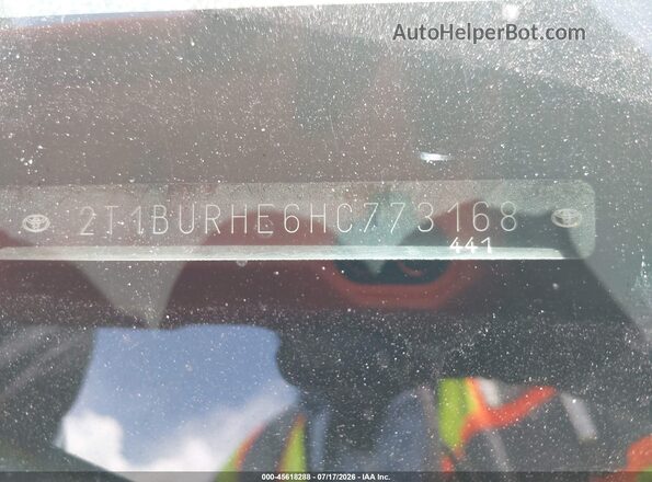 2T1BURHE6HC773168 2017 TOYOTA COROLLA Black ძრავის განყოფილების ხედი