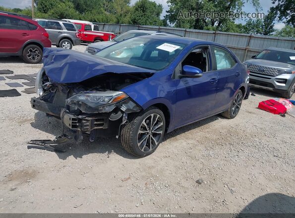 2T1BURHE6KC162998 2019 TOYOTA COROLLA Синий Передняя левая четверть