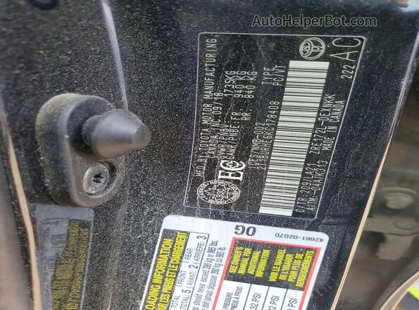2T1BURHE6KC178408 2019 TOYOTA COROLLA Black Вид підкапотного простору
