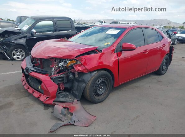 2T1BURHE6KC222469 2019 TOYOTA COROLLA Red წინა მარცხენა ხედი სამი მეოთხედიდან