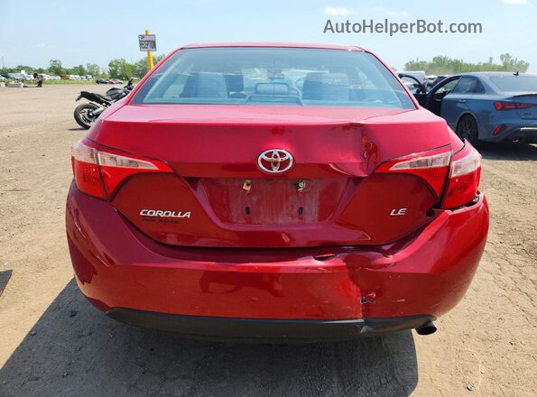 2T1BURHE6KC240082 2019 TOYOTA COROLLA Red Rear view