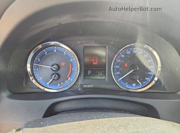 2T1BURHE6KC240082 2019 TOYOTA COROLLA Red Instrument cluster view