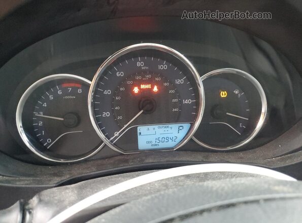 2T1BURHE7GC483245 2016 TOYOTA COROLLA Red Instrument cluster view