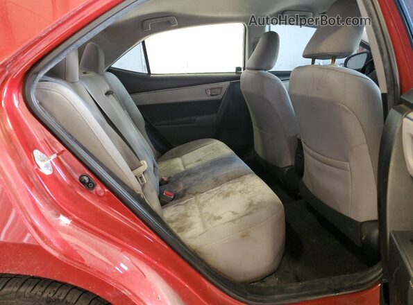 2T1BURHE7GC483245 2016 TOYOTA COROLLA Red Rear seats view