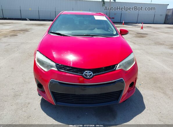 2T1BURHE7GC542536 2016 TOYOTA COROLLA Red Instrument cluster view