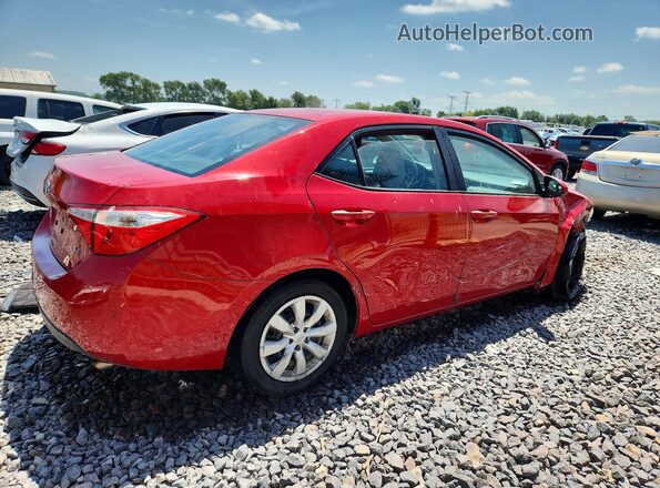 2T1BURHE7GC627022 2016 TOYOTA COROLLA Red Tył prawy