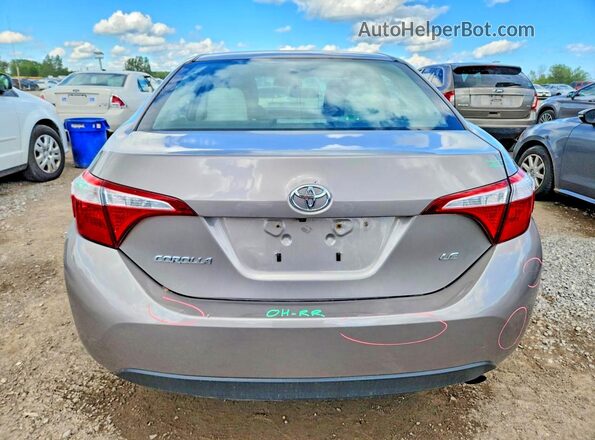 2T1BURHE7GC724074 2016 TOYOTA COROLLA Tan Вид ззаду