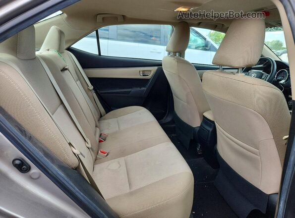 2T1BURHE7GC724074 2016 TOYOTA COROLLA Tan Вид задніх сидінь