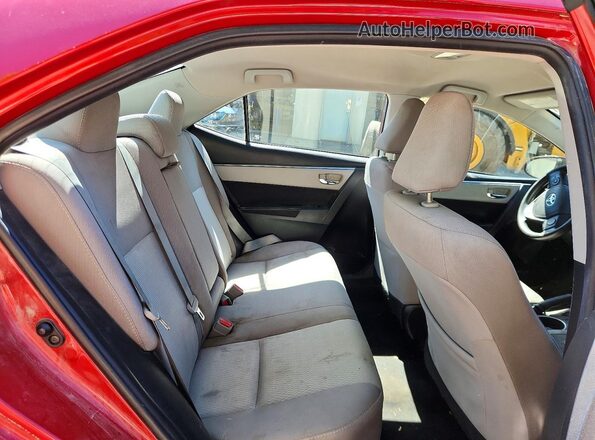 2T1BURHE7GC728061 2016 TOYOTA COROLLA Red Հետևի նստատեղերի տեսք