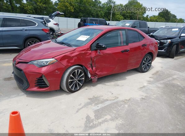 2T1BURHE7JC966998 2018 TOYOTA COROLLA Красный Передняя левая четверть