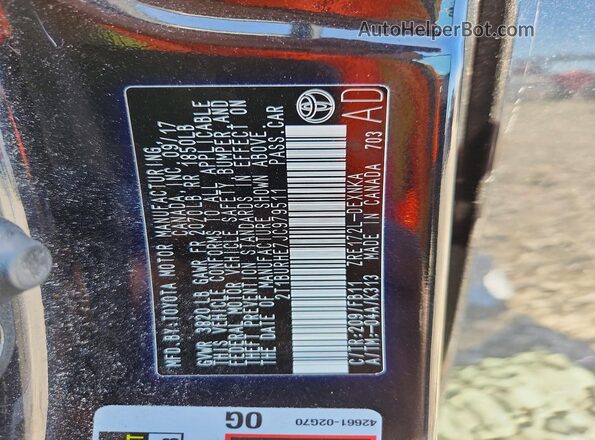 2T1BURHE7JC979511 2018 TOYOTA COROLLA Black Vista del compartimento del motor
