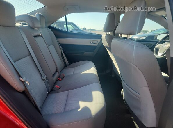 2T1BURHE8GC541329 2016 TOYOTA COROLLA Red Widok tylnych siedzeń