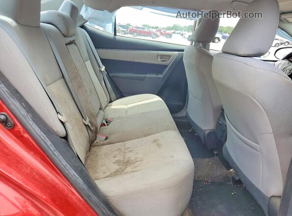 2T1BURHE8GC601335 2016 TOYOTA COROLLA Red Rear seats view